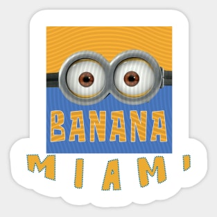 MINION BANANA USA MIAMI Sticker